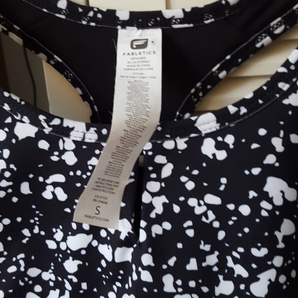 Fabletics splatter print bra